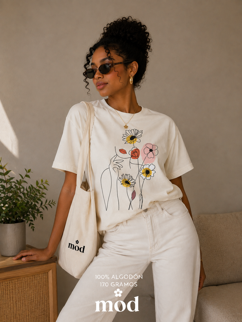 Mujer flores